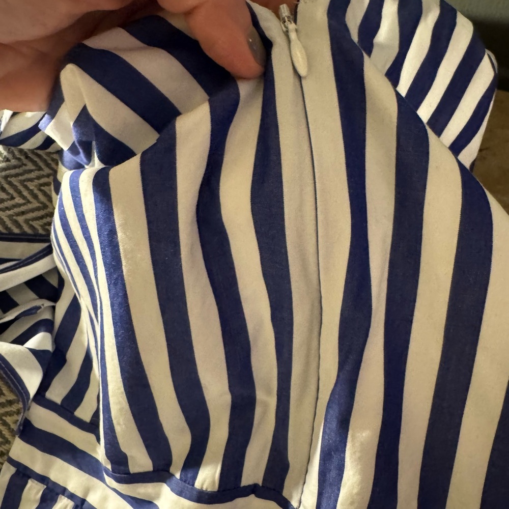 J. Crew Navy and White Halter Jumpsuit - Picture 7 of 15